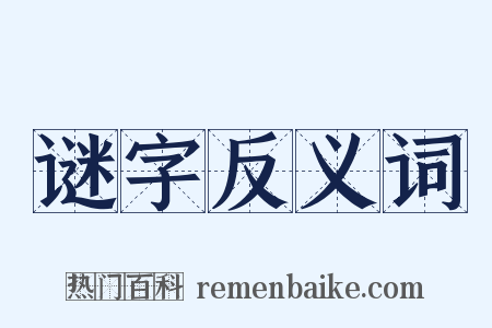谜字反义词是什么意思的图片